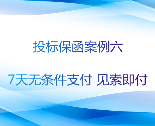 投标保函案例六：7天无条件支付/不退保证金